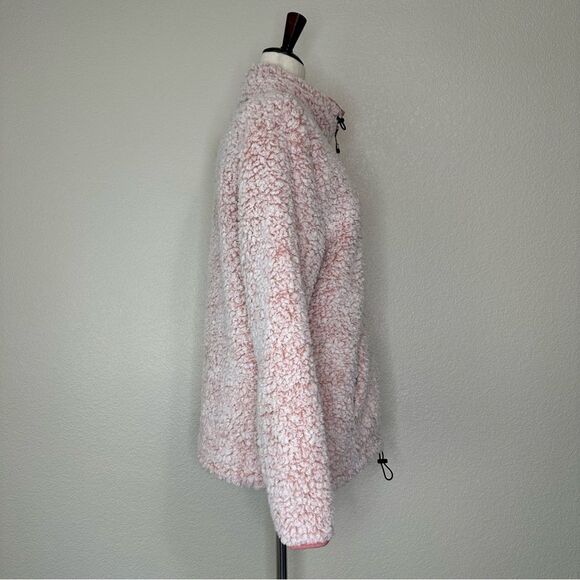 NWT Pink Victoria’s Secret Teddy Bear Quarter Zip Pull Over Sweatshirt - Picture 8 of 13